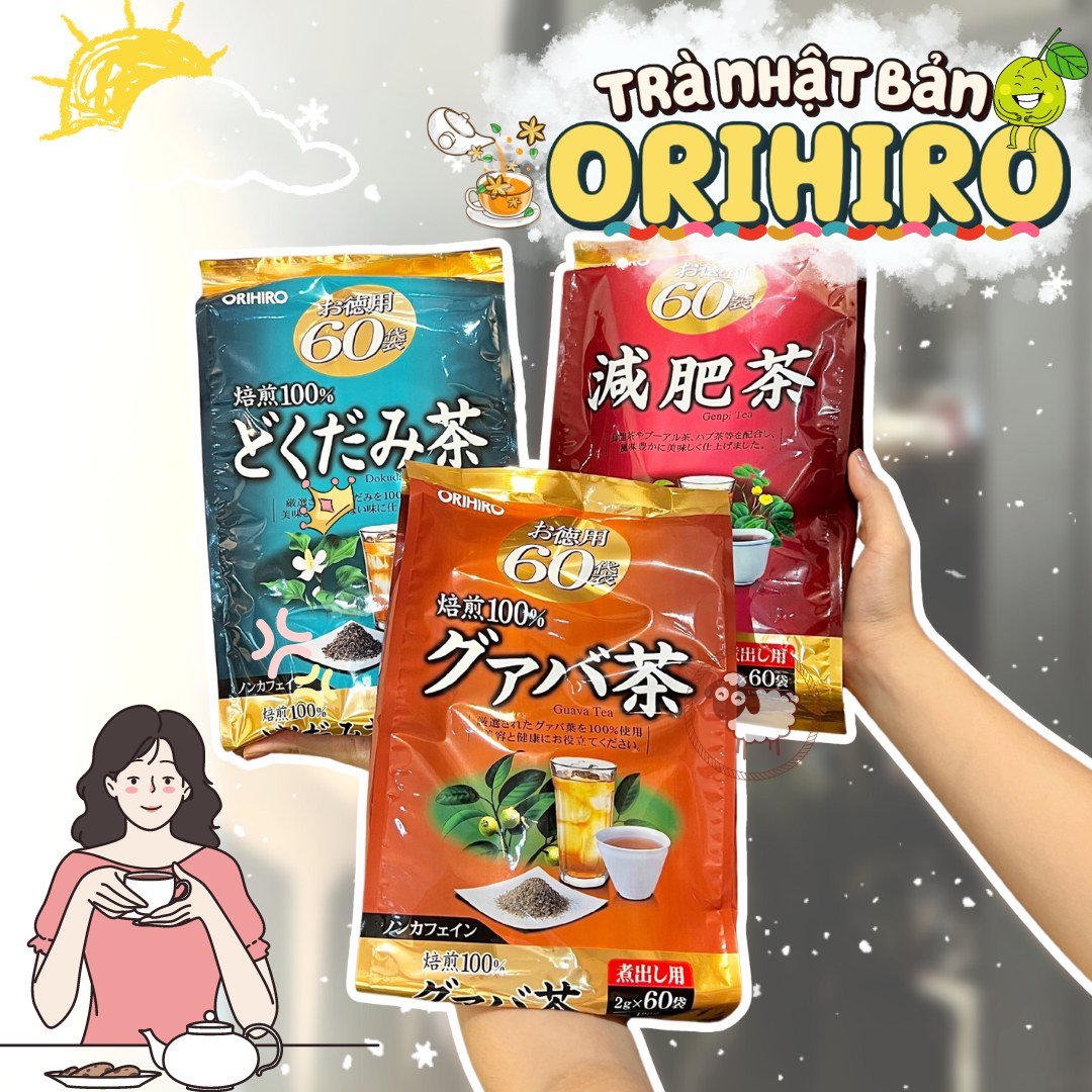 Trà Giảm Cân Và Giảm Mỡ Bụng Genpi Orihiro Tea - 180g/ 60 gói