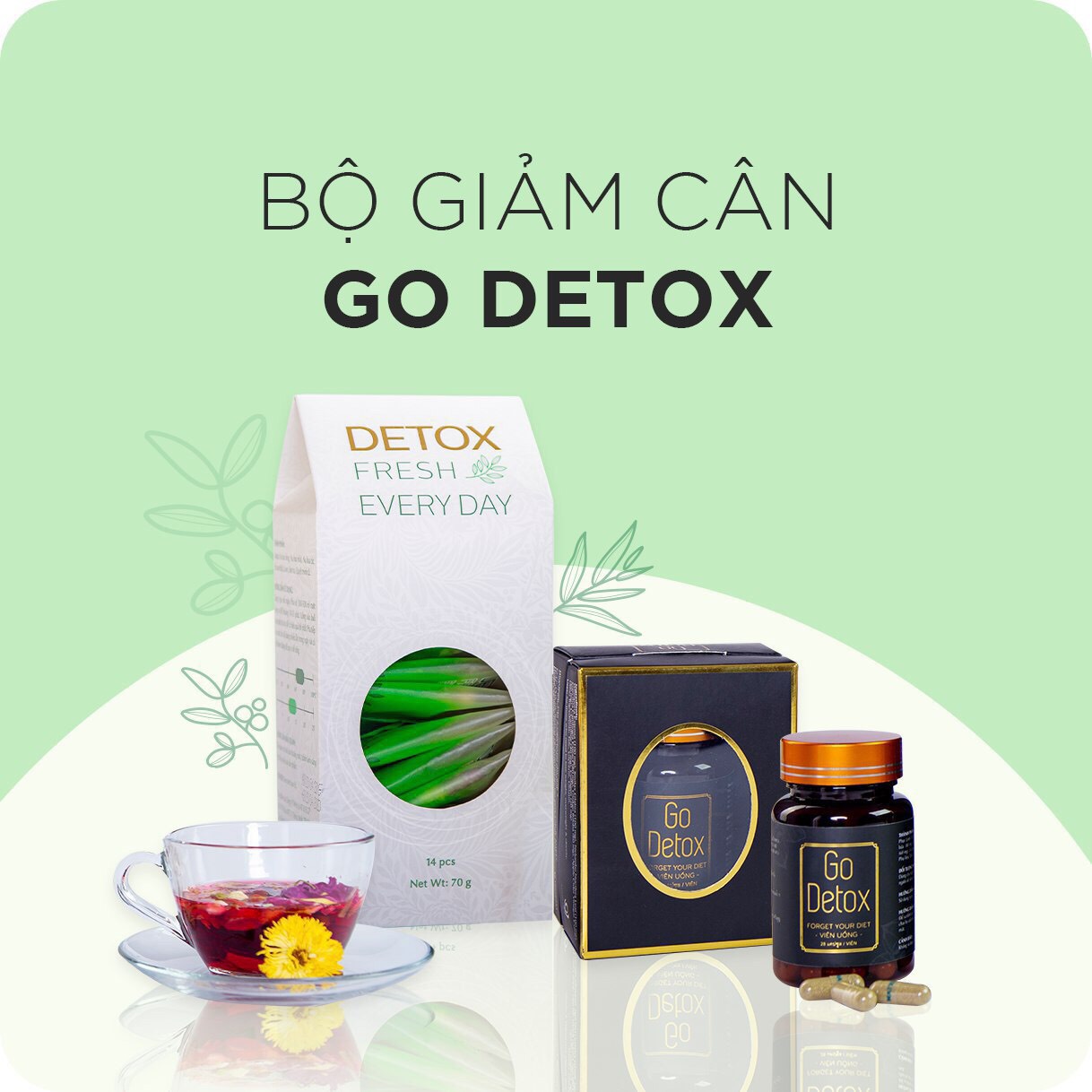 Viên Uống Giảm Cân Go Detox – Thảo Mộc Giảm Cân An Toàn, Thanh Lọc Cơ Thể –  Naturix